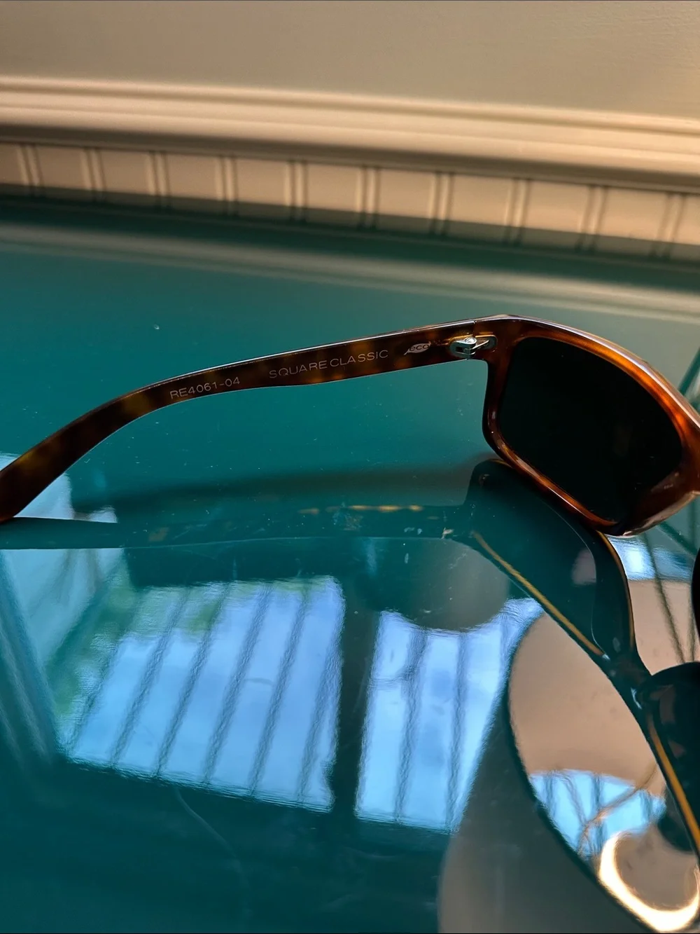 Revo Men’s Tortoiseshell Frame Sunglasses with Brown Lenses